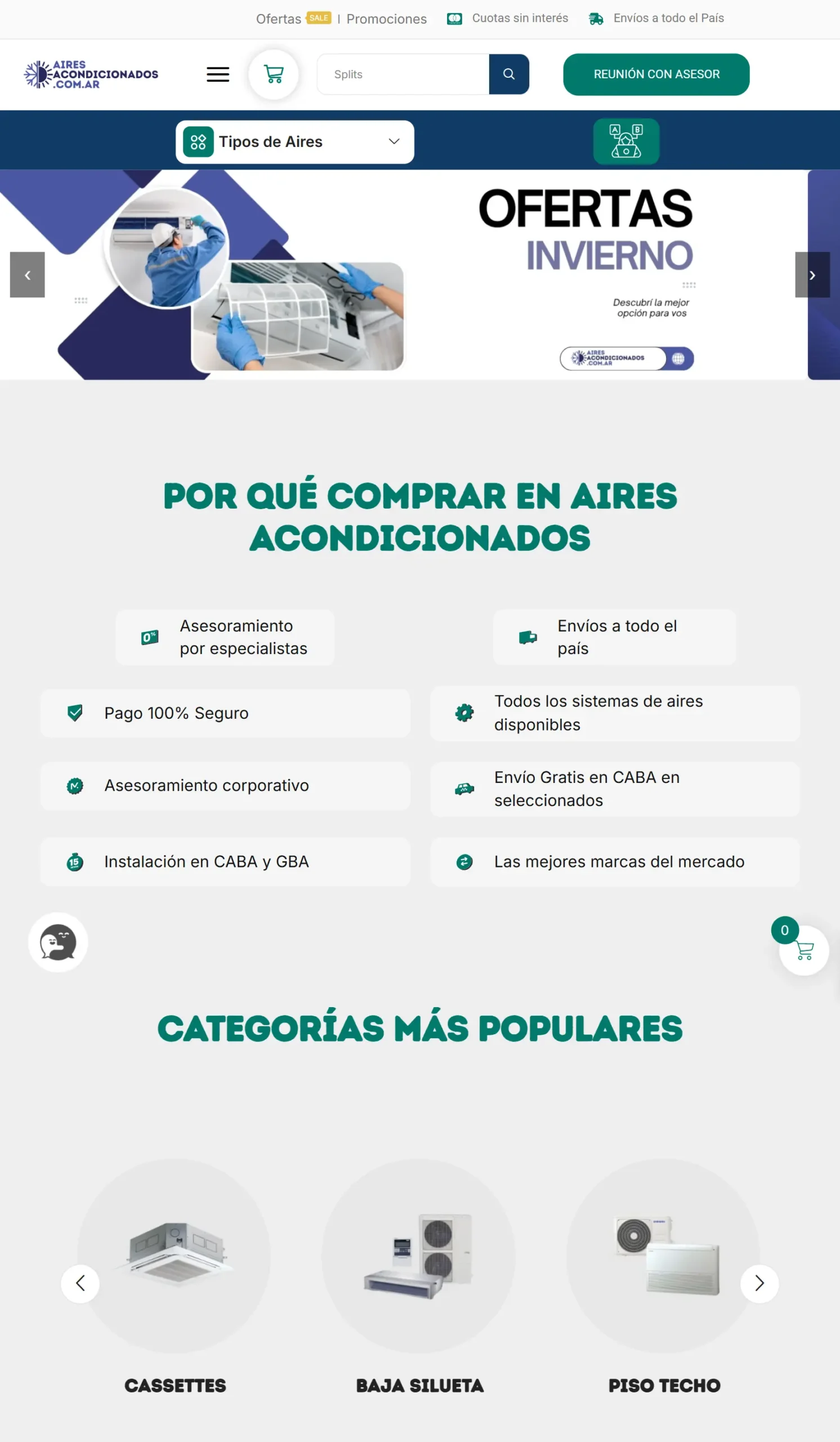 Aires Acondicionados — marketplace WooCommerce con Dokan