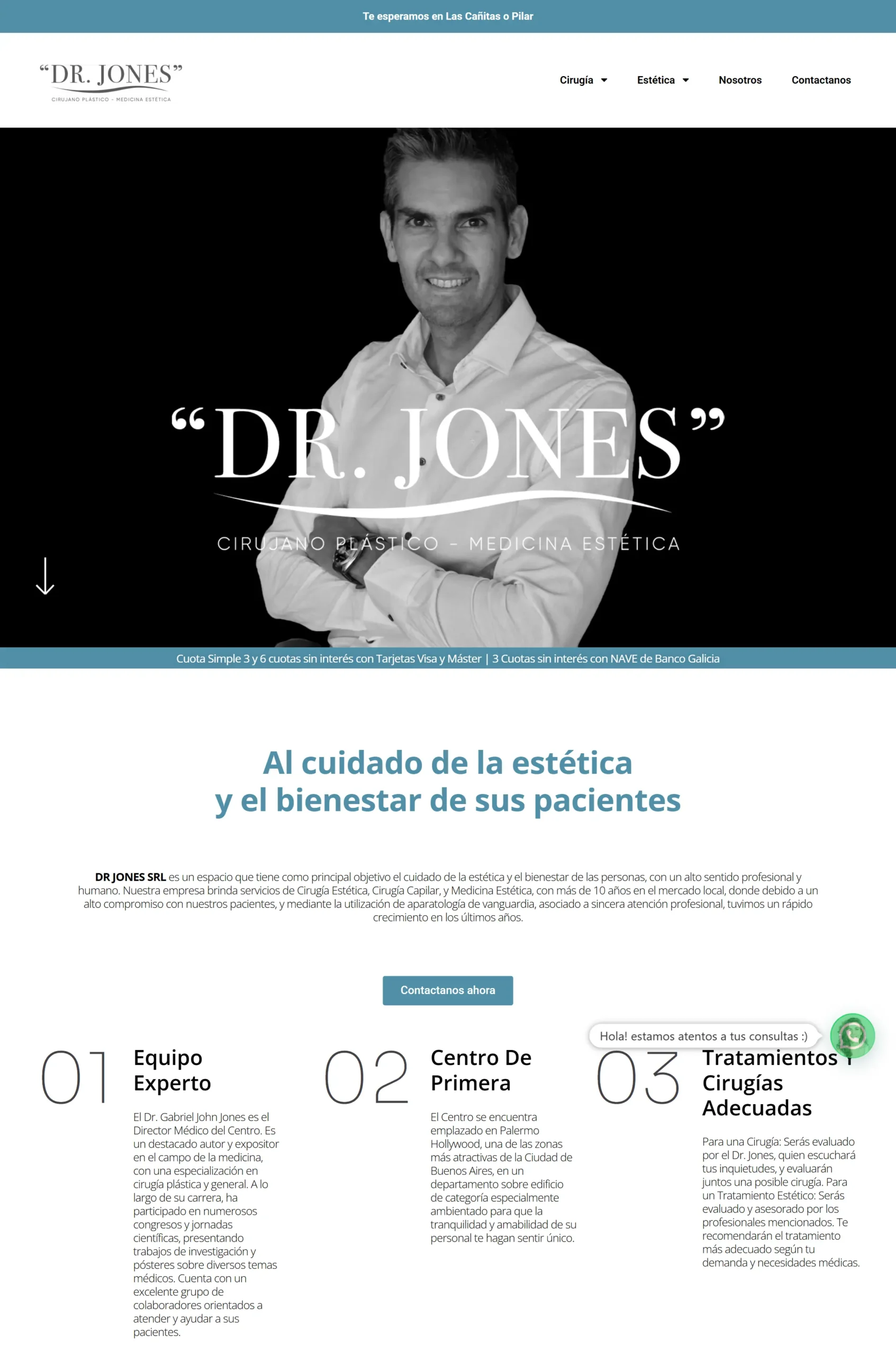 Dr. Jones — clínica de cirugía y estética